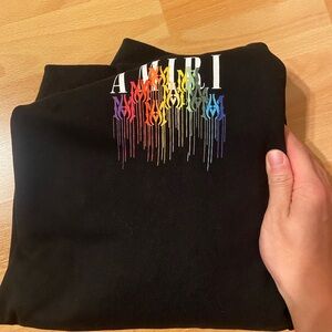 Black Sweatshirt with Rainbow drip logo